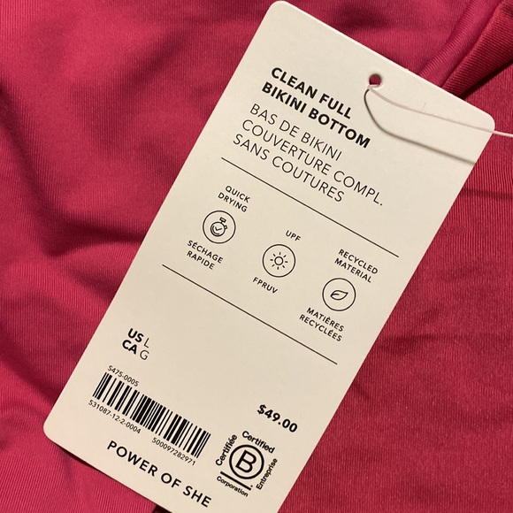 💗 Athleta Clean Full Bikini Bottom // Salvia Pink - Picture 7 of 14